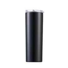 Wholesale 20oz Coffee Stainless Steel Double Walled Insulated Vacuum Straight Tumbler Bottle with Lid and Straw